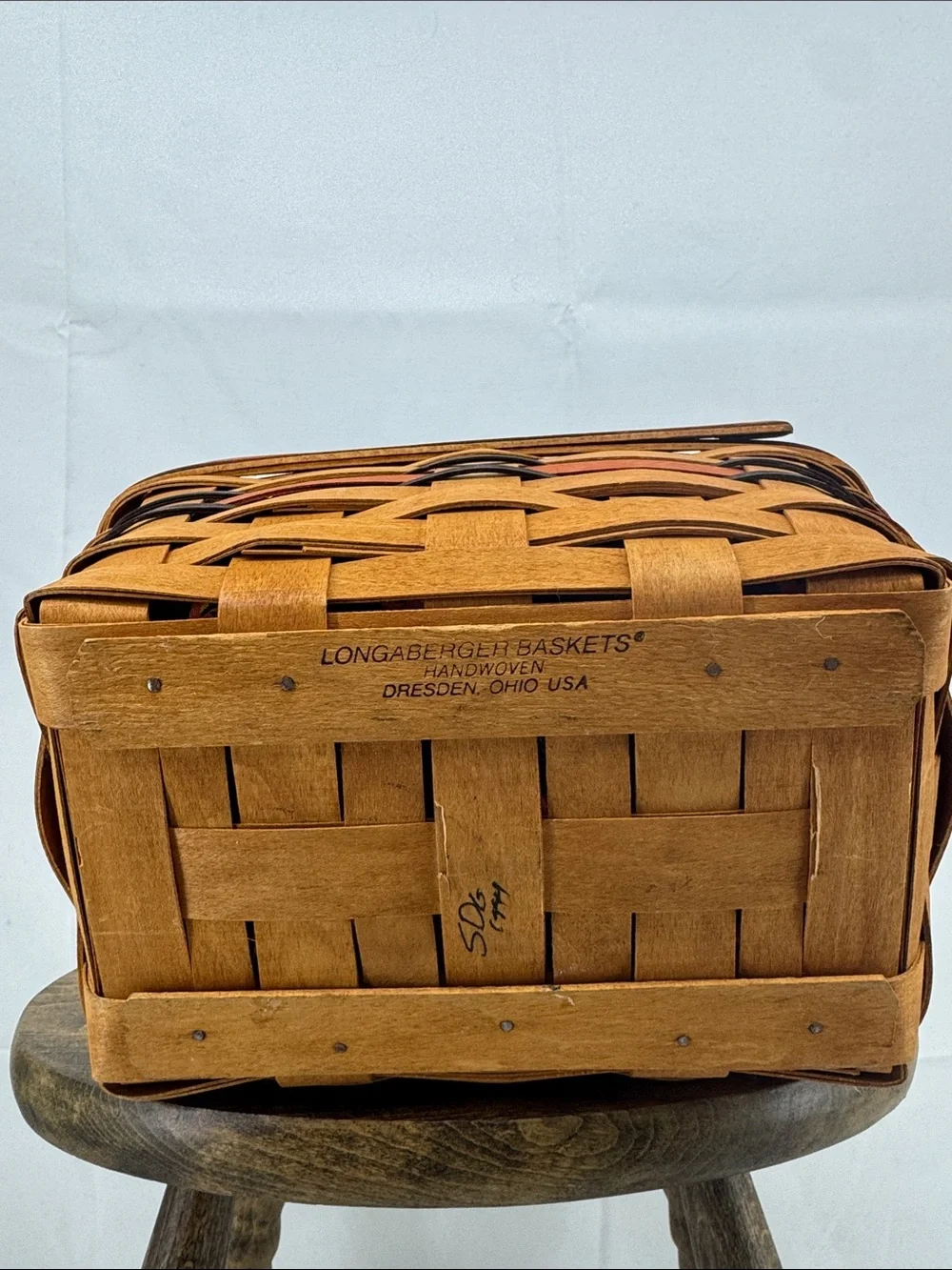 Longaberger 1994 Halloween Boo Rectangle Handle Basket w/ Original Liner
